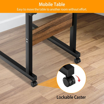 C Side Table 3-Tier Laptop Desk Small Slim Snack Side Table for Couch Bed Sofa for Small Spaces Living Room Bedroom - Renee Lane Company