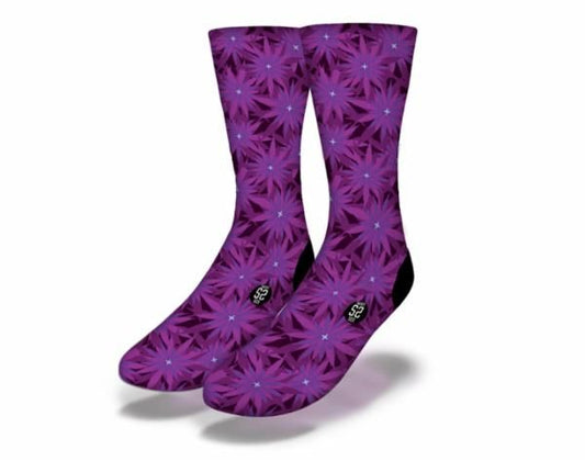 CANNABIS FLOWER FOREST Fun Weed Socks (Purple) - Renee Lane Company