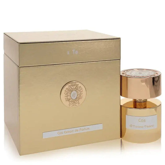 Unisex Cas by Tiziana Terenzi perfume set: beige box and clear glass bottle