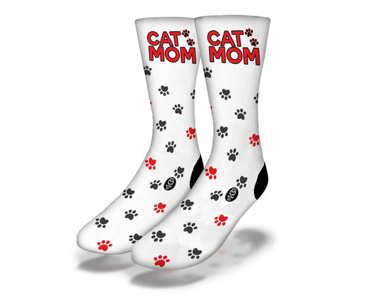 CAT MOM Cute Paw Print Animal Socks - Renee Lane Company