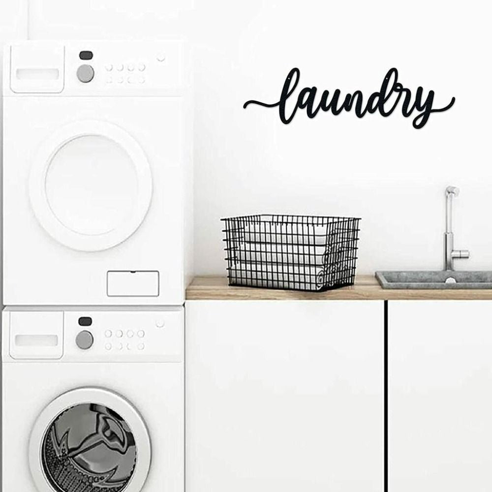 CIFbuy Metal Baked Paint Laundry Sign Wall Art Modern Laundry Room Decor (TikTok, temu pickup) - Renee Lane Company