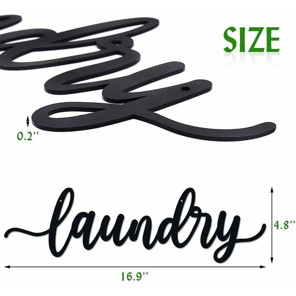CIFbuy Metal Baked Paint Laundry Sign Wall Art Modern Laundry Room Decor (TikTok, temu pickup) - Renee Lane Company