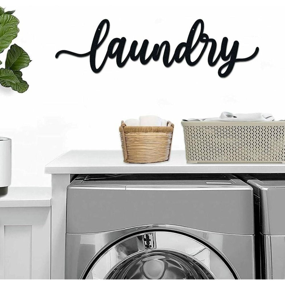 CIFbuy Metal Baked Paint Laundry Sign Wall Art Modern Laundry Room Decor (TikTok, temu pickup) - Renee Lane Company