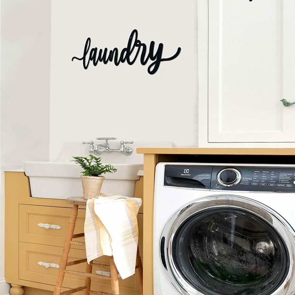 CIFbuy Metal Baked Paint Laundry Sign Wall Art Modern Laundry Room Decor (TikTok, temu pickup) - Renee Lane Company