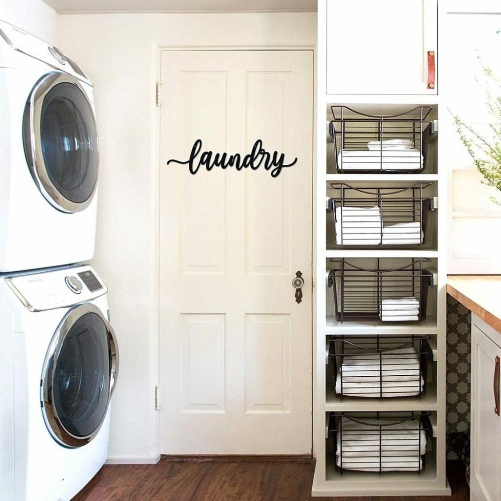 CIFbuy Metal Baked Paint Laundry Sign Wall Art Modern Laundry Room Decor (TikTok, temu pickup) - Renee Lane Company