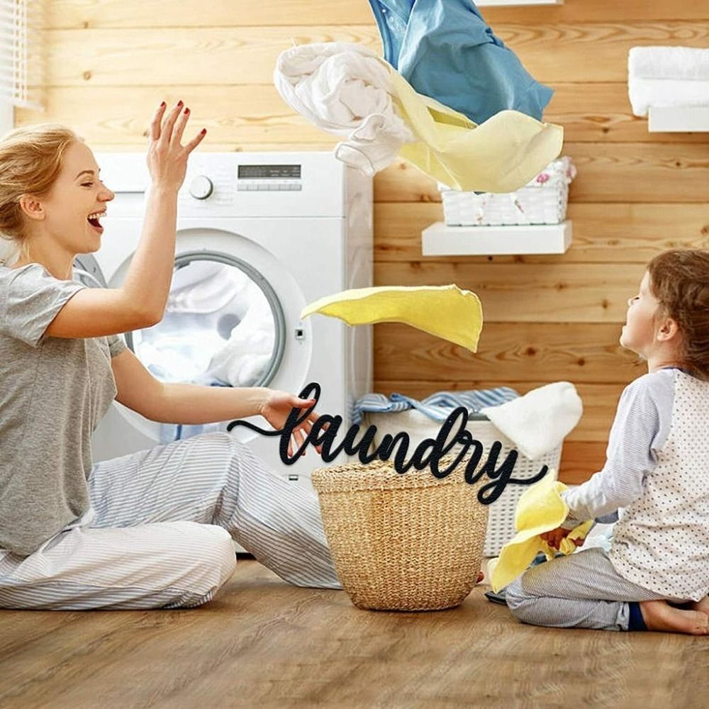 CIFbuy Metal Baked Paint Laundry Sign Wall Art Modern Laundry Room Decor (TikTok, temu pickup) - Renee Lane Company