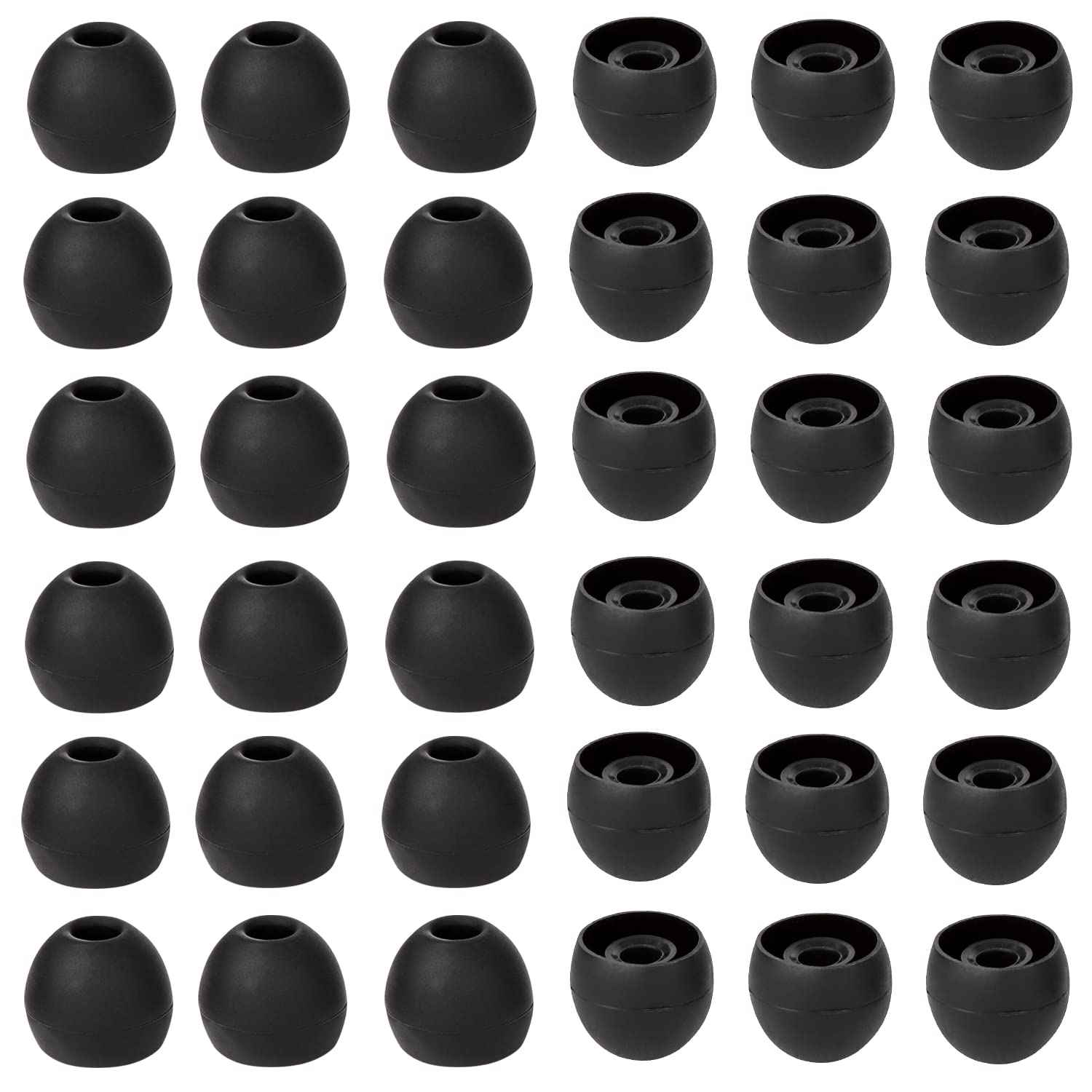 CYADCI 36 Pieces Large Earbud Tips Soft and Comfortable Silicone Earbud Tips Ear Bud Replacement Pieces Silicone Fit Most in-Ear Headphones，Inner Hole 3.8mm -5.5mm，Large Black Earbuds Silicone Tips - Renee Lane Company