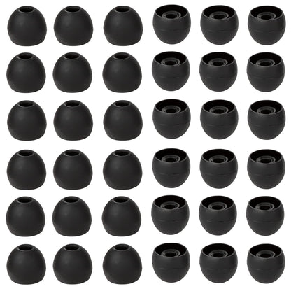 CYADCI 36 Pieces Large Earbud Tips Soft and Comfortable Silicone Earbud Tips Ear Bud Replacement Pieces Silicone Fit Most in-Ear Headphones，Inner Hole 3.8mm -5.5mm，Large Black Earbuds Silicone Tips - Renee Lane Company