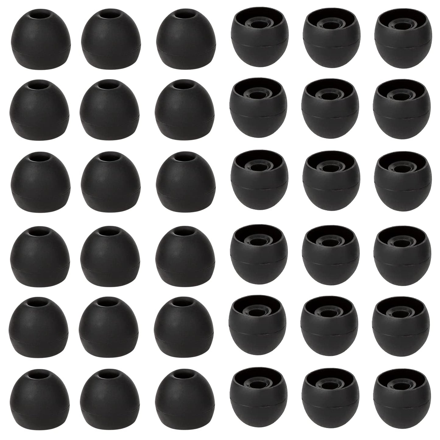 CYADCI 36 Pieces Large Earbud Tips Soft and Comfortable Silicone Earbud Tips Ear Bud Replacement Pieces Silicone Fit Most in-Ear Headphones，Inner Hole 3.8mm -5.5mm，Large Black Earbuds Silicone Tips - Renee Lane Company