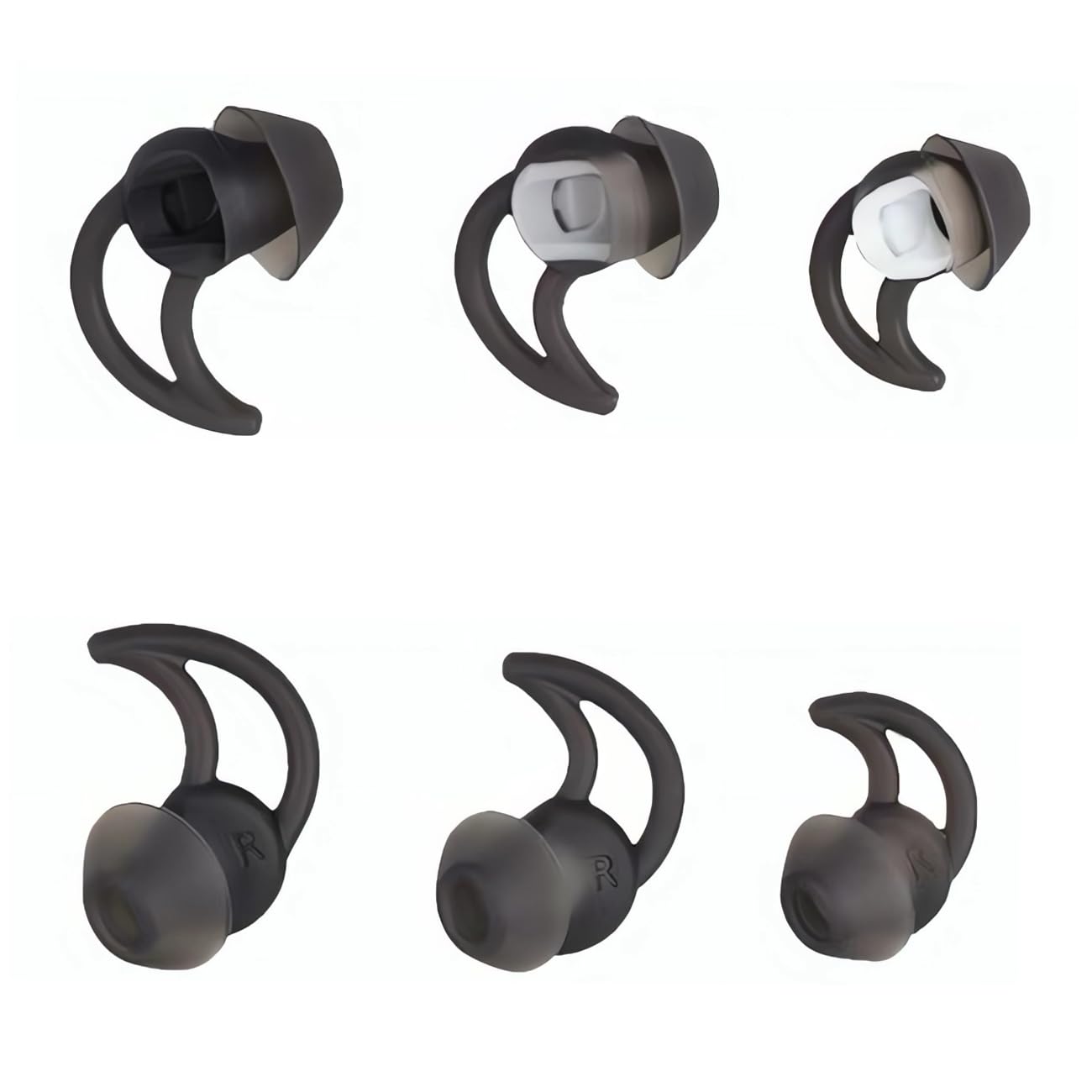 CYADCI Earbud Tips Soft and Comfortable Silicone Earbud Tips 3 Pairs Noise Isolation Tips SML Black Earbud Replacement Tips Compatible with Bose Qc20 Qc30 IE2 SoundSport IE3 SIE2i Earphones - Renee Lane Company
