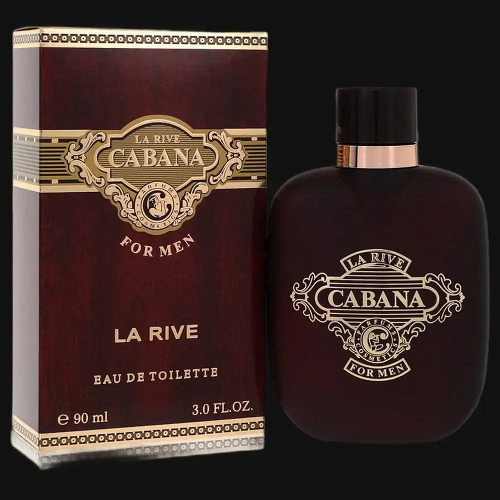 Cabana for Men eau de toilette bottle with dark cap and La Rive label, 90 ml
