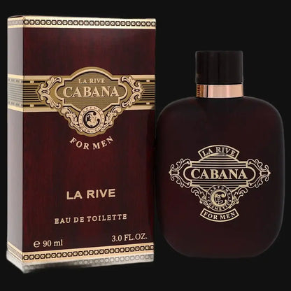 Cabana for Men eau de toilette bottle with dark cap and La Rive label, 90 ml