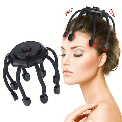 Cactus Electric Massager - Relieve Stress and Tension with Octopus Head Scalp Kneading Massager - Renee Lane Company