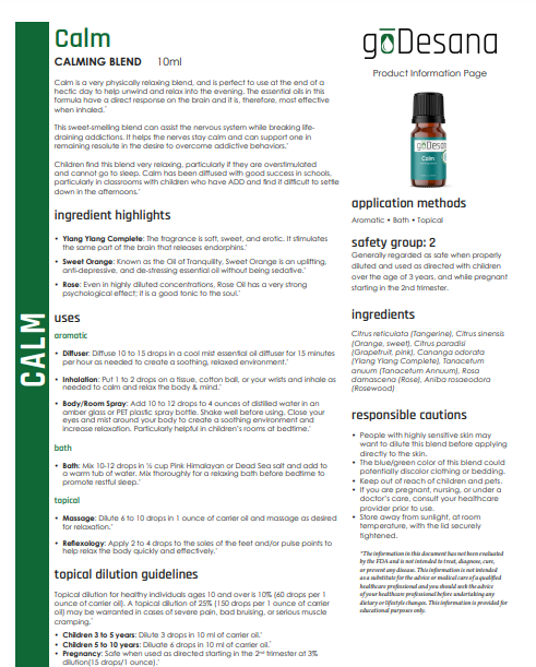 Calm Anxiety & Stress Relief Essential Oil - Renee Lane Company