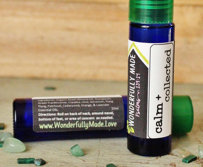 Calm + Collected Roller | ADHD | Focus | Anxiety | ADD | Calming | Kids | School | Over-active mind | Natural Calm | TMJ | Natural Relief - Renee Lane Company