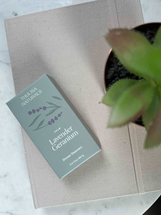 Calm Lavender Geranium Shower Steamers -2 Pack - Renee Lane Company