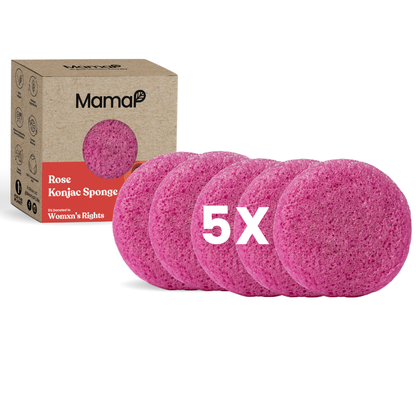 Calming Rose Facial Cleansing Sponge 5pk - Renee Lane Company