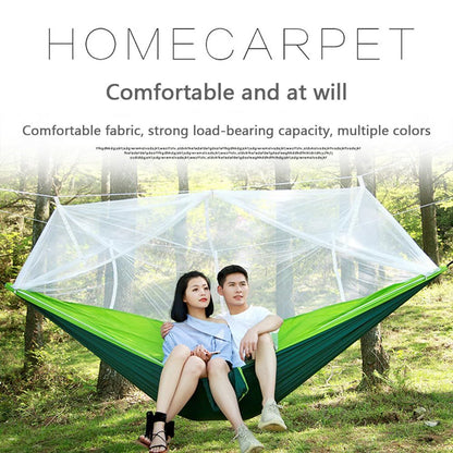 Camping Hammock with Mosquito Net, Portable Double Hammock Tent Load Two People with 2 Straps, Best for Outdoor Garden Hiking Travel - Renee Lane Company