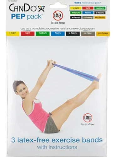 CanDo Low Powder Exercise Band Pep Pack - Easy - Renee Lane Company