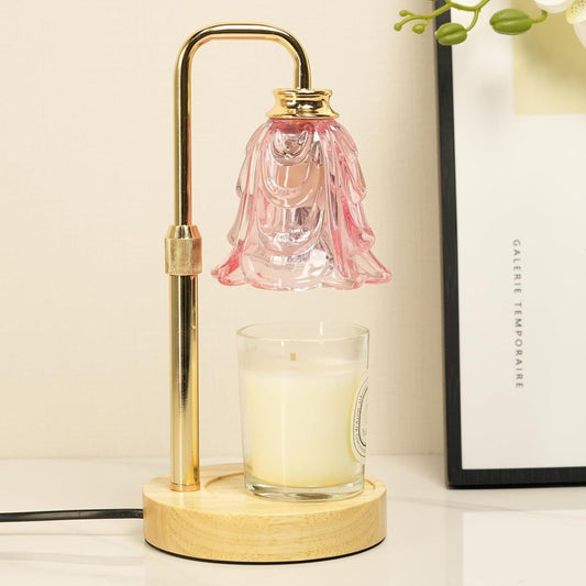 Candle Warmer Lamp with Timer, Adjustable Height and Dimmable, Birthday Christmas Gifts for Women, Mothers Day Gifts for Mom, Unique House Warming Gifts New Home Decor(Pink) - Renee Lane Company