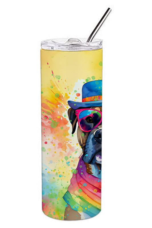 Cane Corso Hippie Dawg Stainless Steel Skinny Tumbler Vacuum Double Walled Reusable Insulated Tumbler Travel Cup for Coffee Cocktails Gift with Lid, 20 oz - Renee Lane Company