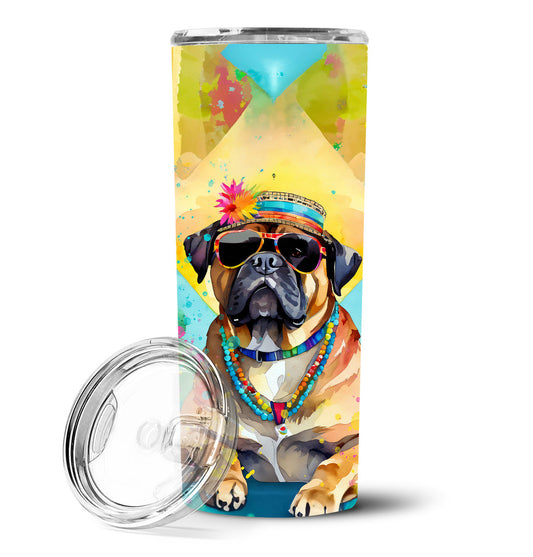 Cane Corso Hippie Dawg Stainless Steel Skinny Tumbler Vacuum Double Walled Reusable Insulated Tumbler Travel Cup for Coffee Cocktails Gift with Lid, 20 oz - Renee Lane Company