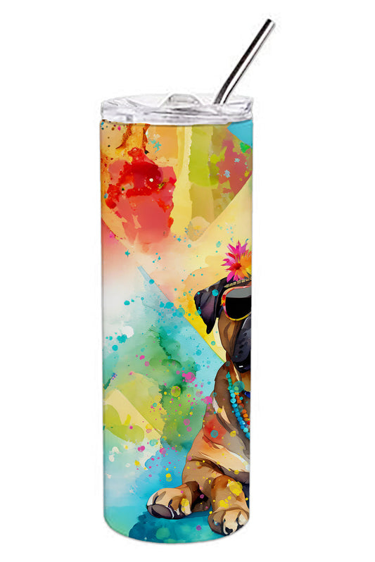 Cane Corso Hippie Dawg Stainless Steel Skinny Tumbler Vacuum Double Walled Reusable Insulated Tumbler Travel Cup for Coffee Cocktails Gift with Lid, 20 oz - Renee Lane Company