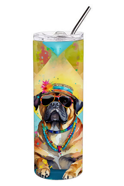 Cane Corso Hippie Dawg Stainless Steel Skinny Tumbler Vacuum Double Walled Reusable Insulated Tumbler Travel Cup for Coffee Cocktails Gift with Lid, 20 oz - Renee Lane Company