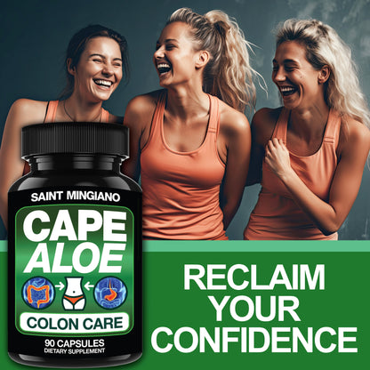 Cape Aloe Colon Cleanse, Detox & Flush - 90 Capsules. Gentle Constipation Relief - Renee Lane Company