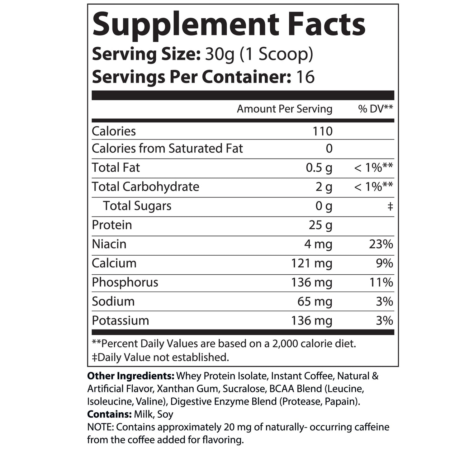 Cappuccino Whey Protein Isolate