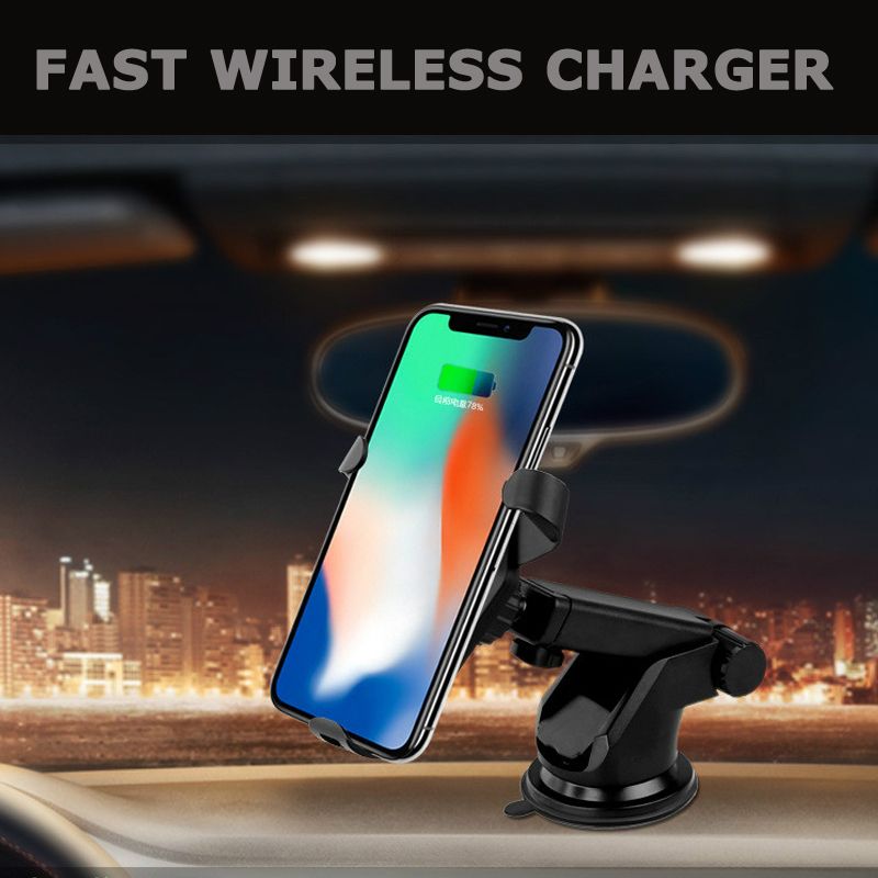 Car Bracket Qi Fast Wireless Chargers for iPhone 8/iPhone X/Samsung Dual-purpose Universal Suckers Car Outlet Holder Stand - Renee Lane Company