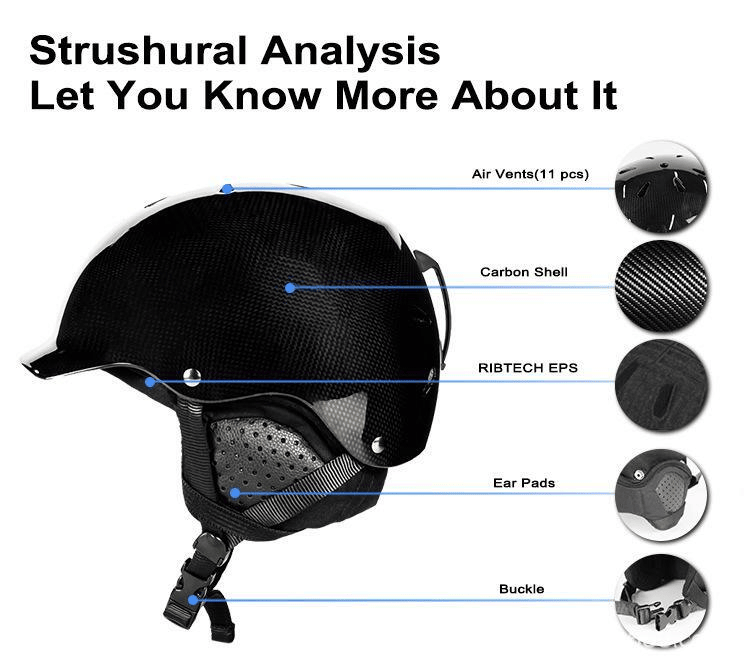 Carbon fiber ski helmet. (High-grade lightweight carbon fiber ski helmet) - Renee Lane Company