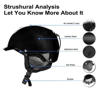 Carbon fiber ski helmet. (High-grade lightweight carbon fiber ski helmet) - Renee Lane Company