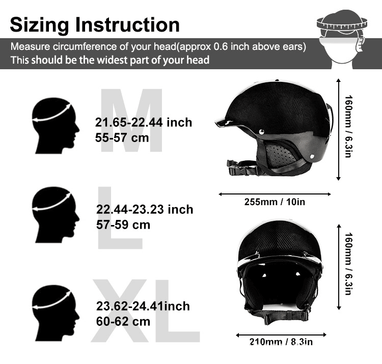 Carbon fiber ski helmet. (High-grade lightweight carbon fiber ski helmet) - Renee Lane Company