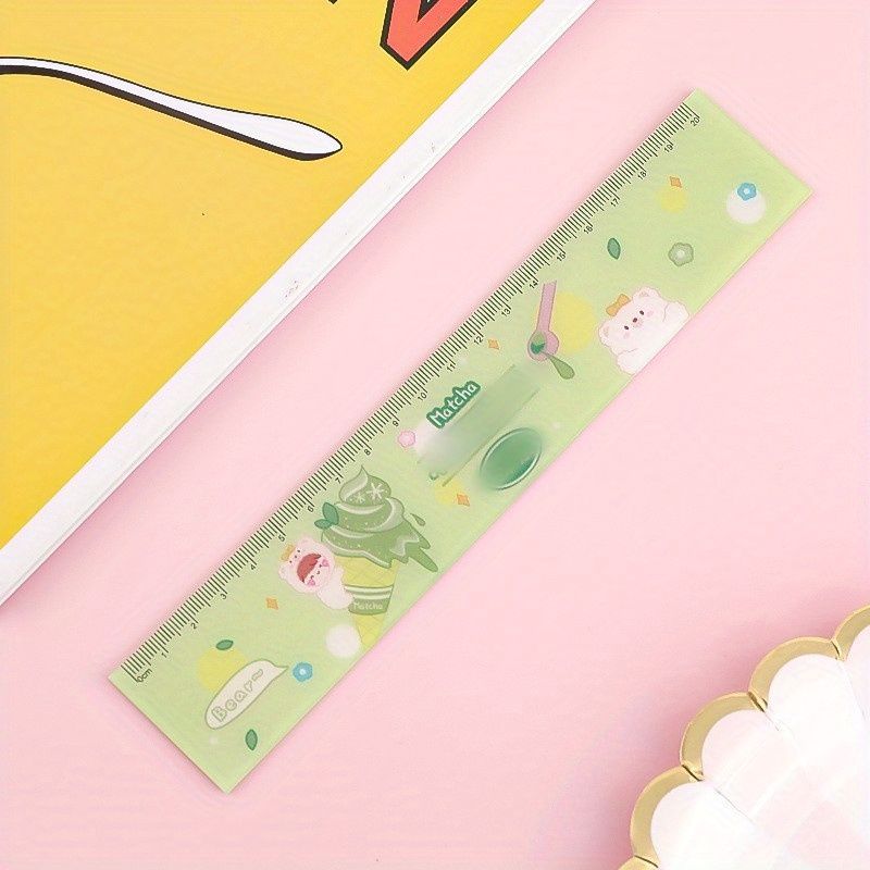 Cartoon Acrylic Ruler Student Office Drawing Measuring Ruler Color Cute 7.87inch Ruler Daily Office Supplies - Renee Lane Company