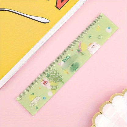Cartoon Acrylic Ruler Student Office Drawing Measuring Ruler Color Cute 7.87inch Ruler Daily Office Supplies - Renee Lane Company