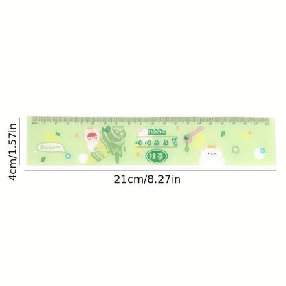 Cartoon Acrylic Ruler Student Office Drawing Measuring Ruler Color Cute 7.87inch Ruler Daily Office Supplies - Renee Lane Company