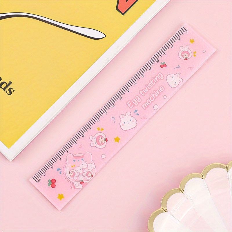 Cartoon Acrylic Ruler Student Office Drawing Measuring Ruler Color Cute 7.87inch Ruler Daily Office Supplies - Renee Lane Company
