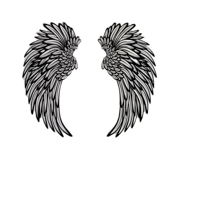 Carved Metal Wall Decor Art With Light Angel Wings Decoration - Renee Lane Company