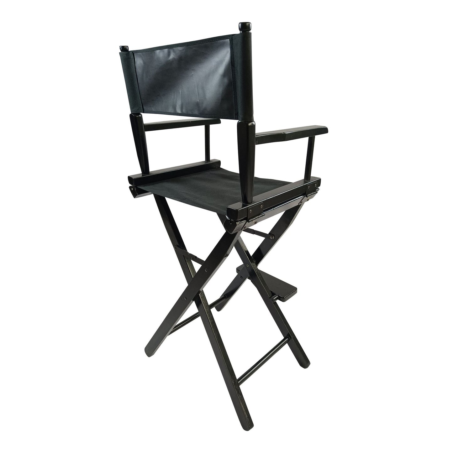 Casual Home Director's Chair ;  Black Frame/Black Canvas ;  Suitable for adults;  foldable style;   2pcs/set populus - Renee Lane Company