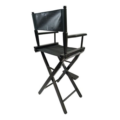 Casual Home Director's Chair ;  Black Frame/Black Canvas ;  Suitable for adults;  foldable style;   2pcs/set populus - Renee Lane Company