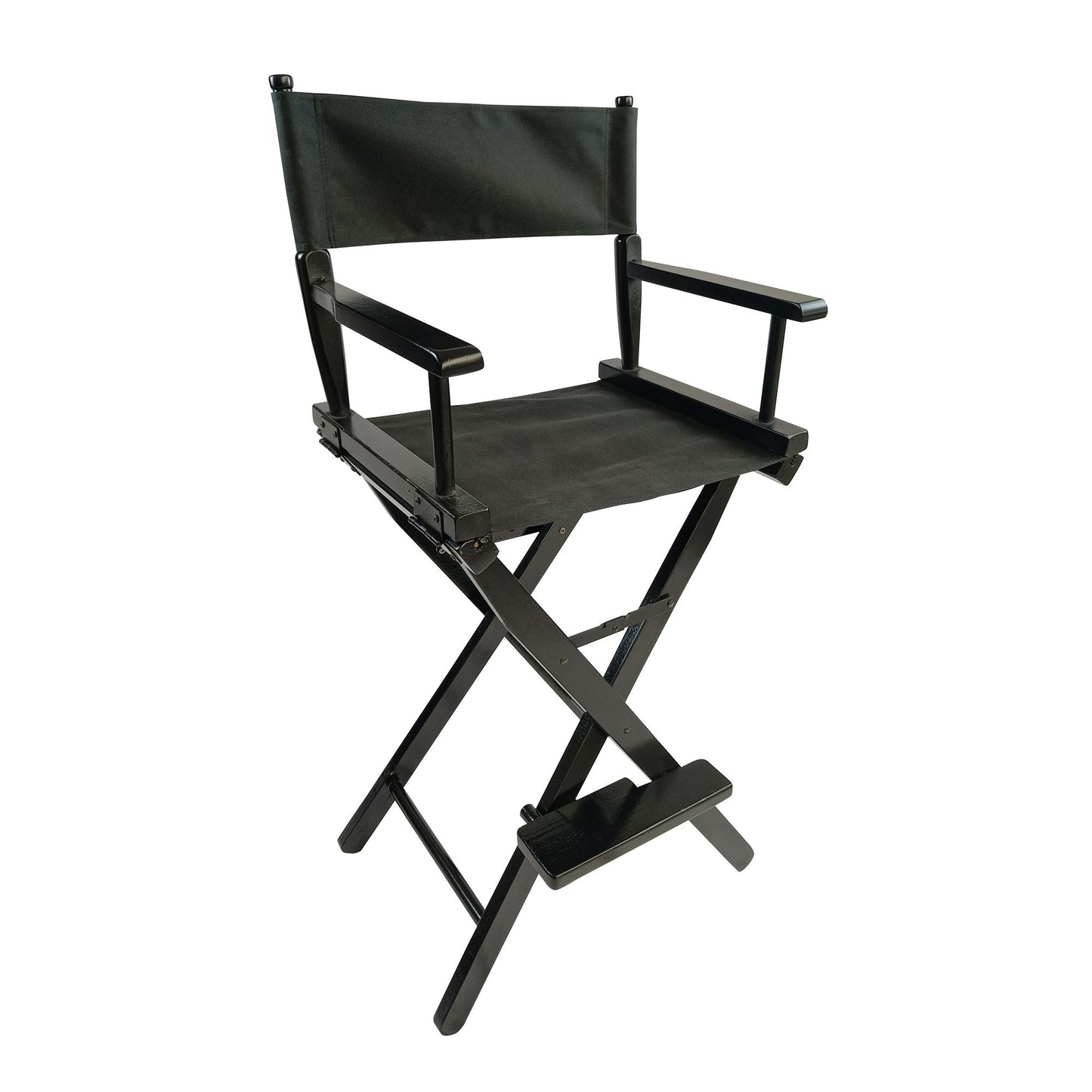 Casual Home Director's Chair ;  Black Frame/Black Canvas ;  Suitable for adults;  foldable style;   2pcs/set populus - Renee Lane Company