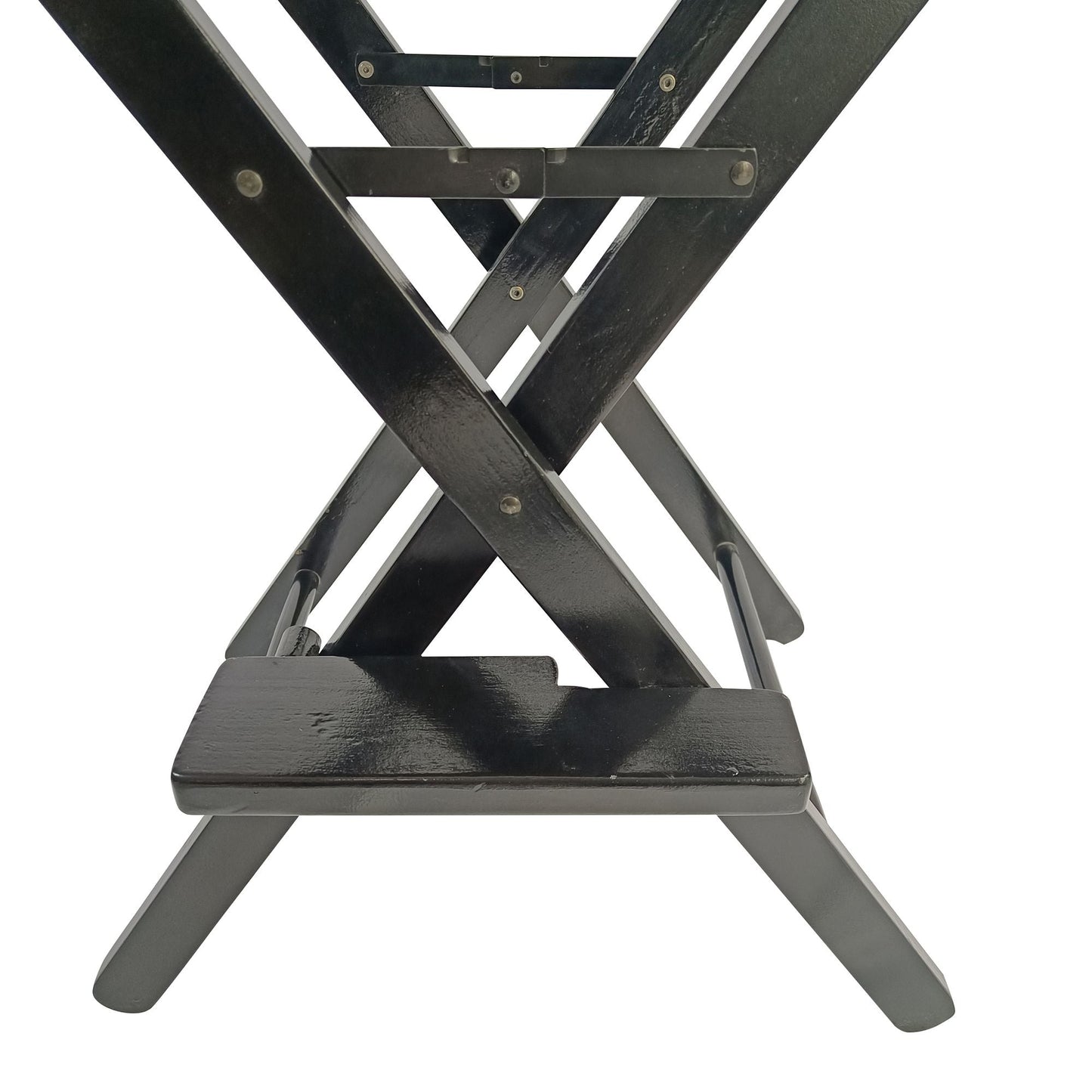Casual Home Director's Chair ;  Black Frame/Black Canvas ;  Suitable for adults;  foldable style;   2pcs/set populus - Renee Lane Company