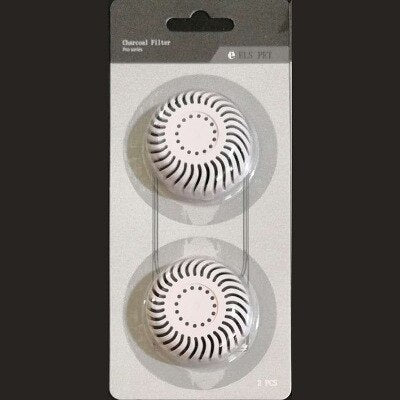 Dog drinker bottle filter pack with two round replacement filters