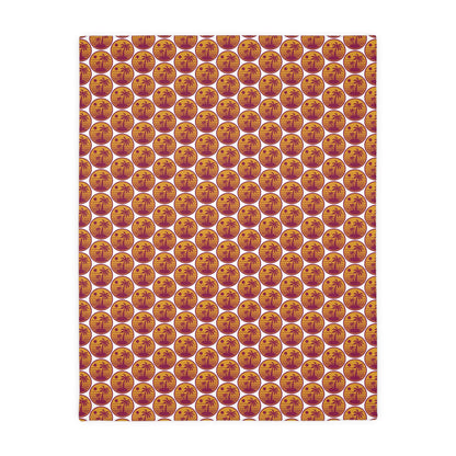 Celestial Pumpkin Pattern Blanket  Cozy Halloween Velveteen Throw - Renee Lane Company