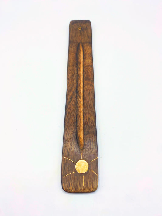 Celestial Sun Brass Inlay Incense Holder - Renee Lane Company