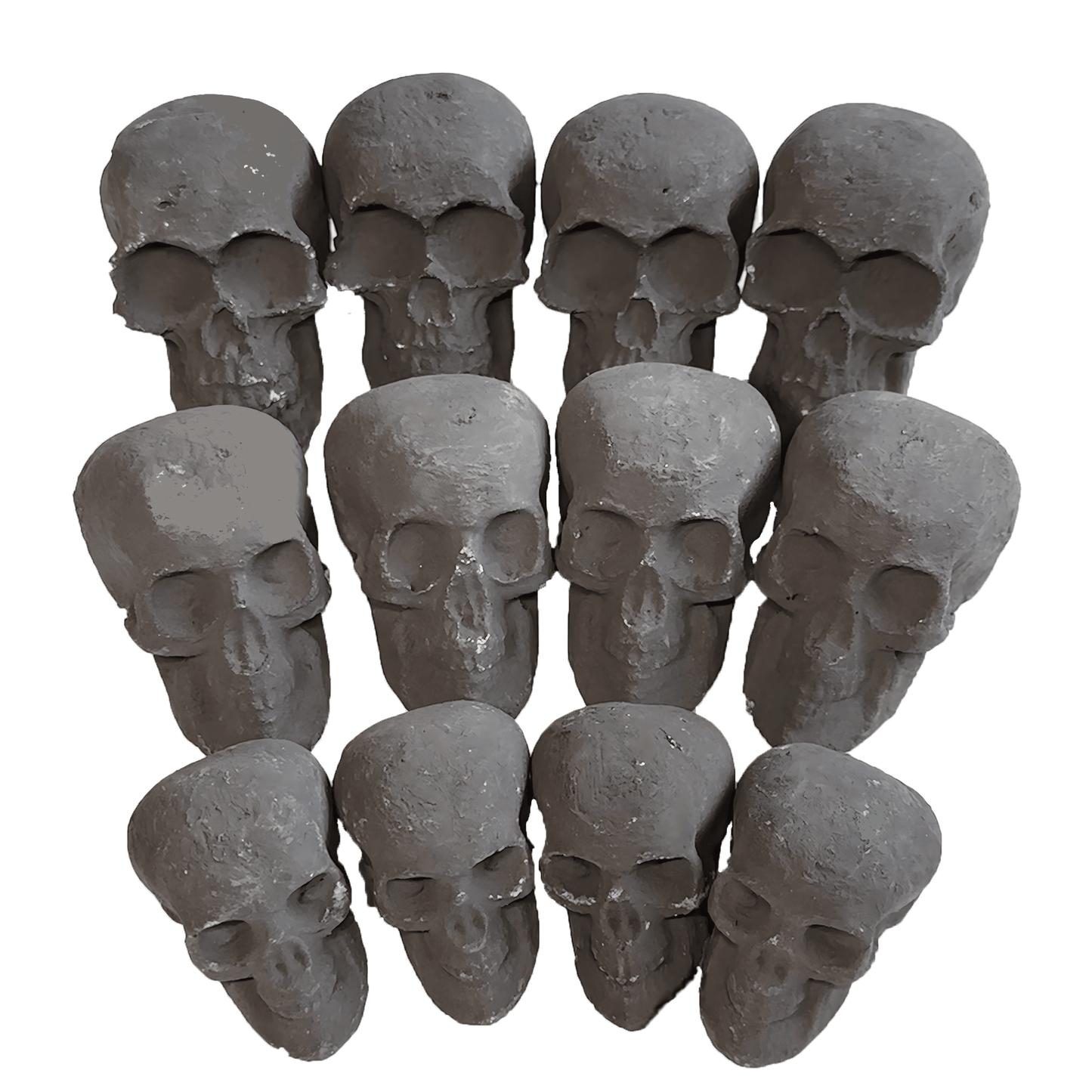 Ceramic Skulls for Fire Pit, Outdoor Fire Tables, 7pcs Reusable Spooky Imitated Human Skull Gas Log for Party, Bonfire,Campfires,Fireplaces, 3.1 inch - Renee Lane Company