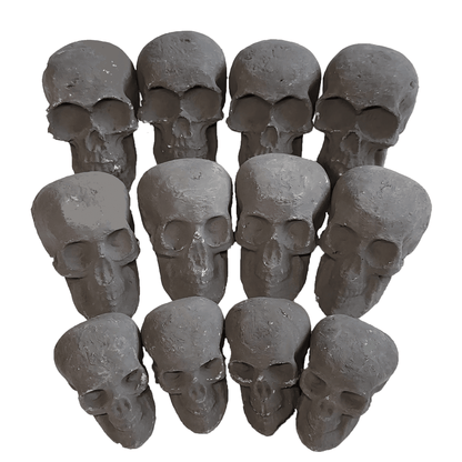 Ceramic Skulls for Fire Pit, Outdoor Fire Tables, 7pcs Reusable Spooky Imitated Human Skull Gas Log for Party, Bonfire,Campfires,Fireplaces, 3.1 inch - Renee Lane Company