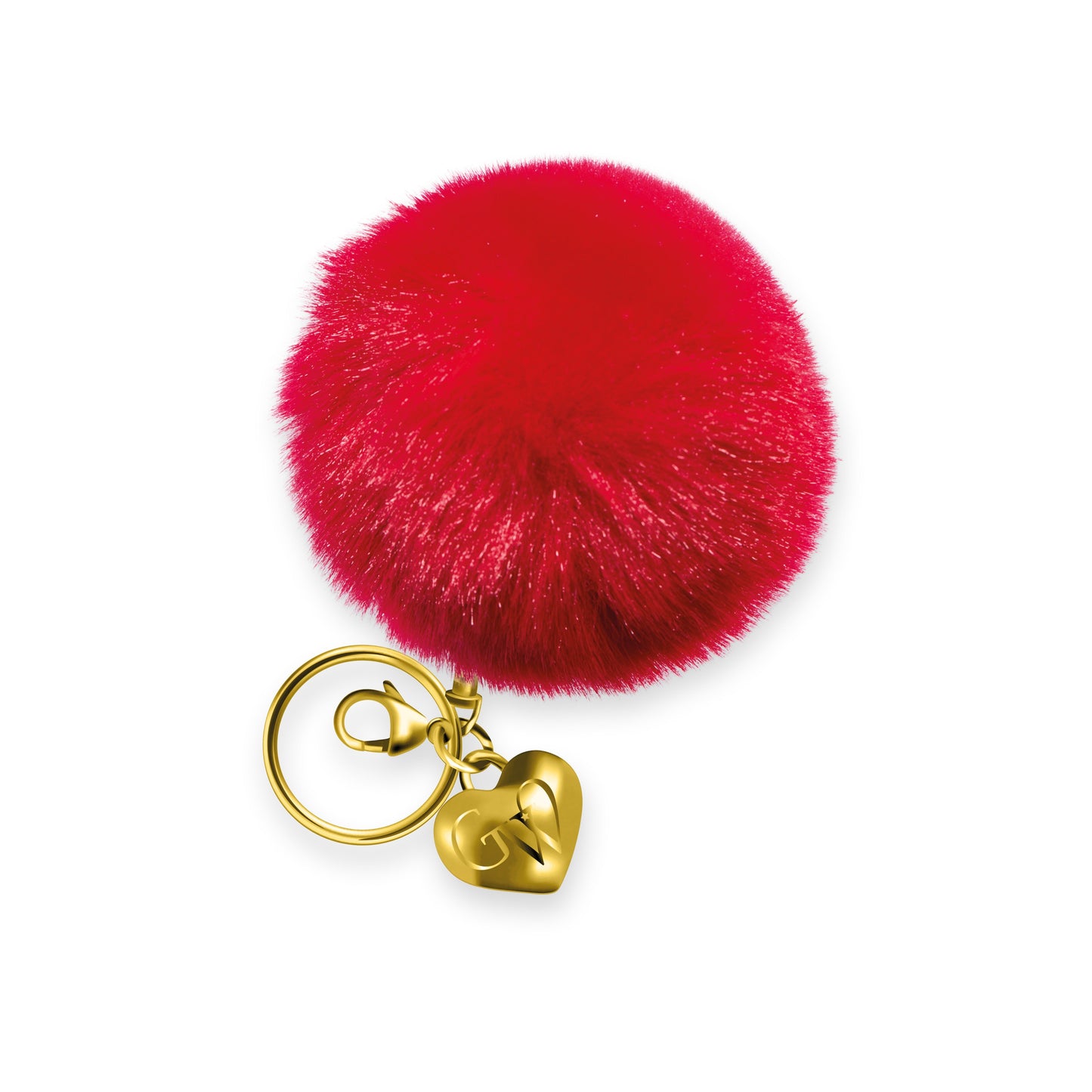 Cerise Heart of Gold Charm & Poof - Renee Lane Company