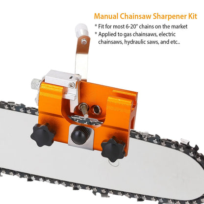 Chainsaw Chain Sharpening Jig Universal Chainsaw Sharpener Kit Hand Crank Chain Sharpener for Electric Saw for Lumberjack Garden Worker - Renee Lane Company
